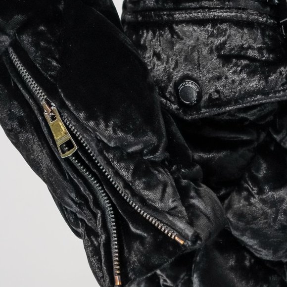 Burberry Black Silk Velvet Puffer Jacket - Picture 7 of 16